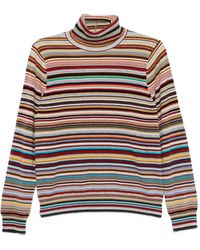 Paul Smith - Striped Roll-Neck Sweater - Lyst