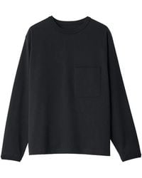 Lemaire - T-Shirt Ample À Manches Longues En Jersey De Coton Compact - Lyst