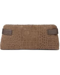 Brunello Cucinelli - Essence Crocodile-Embossed Clutch Bag - Lyst