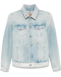 MM6 by Maison Margiela - Distressed Denim Jacket - Lyst