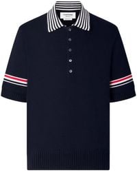 Thom Browne - Sailboat Rugby Polo With Rwb Armbands - Lyst