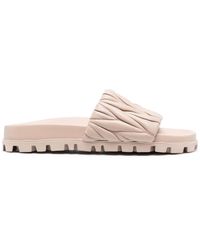 Miu Miu - Quilted Leather Mules - Lyst