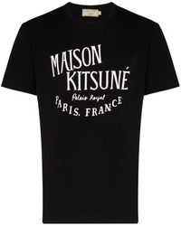 Maison Kitsuné - Camiseta con estampado Palais Royal y logo - Lyst