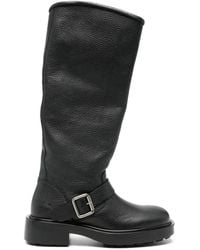 COPENHAGEN - Buckle-Detail Round-Toe Boots - Lyst