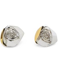 Givenchy - Flower Crystal-Embellished Clip-On Earrings - Lyst