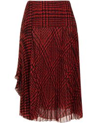 Ermanno Scervino - Prince-of-wales Print Pleated Skirt - Lyst