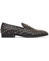 Jimmy Choo - Thame Star-studded Leather Loafers - Lyst