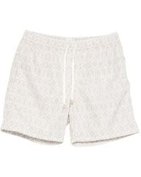 Eleventy - Geometric-Pattern Beach Shorts - Lyst