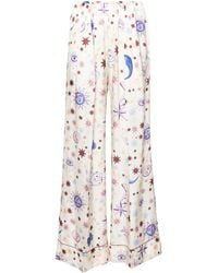 Forte Forte - Graphic-print Wide-leg Trousers - Lyst