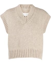 Maison Margiela Cropped Knitted Vest - Multicolor