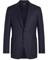 ZEGNA - Wollen Blazer Met Enkele Rij Knopen - Lyst