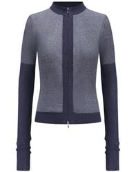 Oude Waag - Metallic Ribbed-Knit Cardigan - Lyst