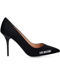 Love Moschino - Escarpins À Bout Pointu À Logo Imprimé - Lyst