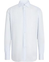 ZEGNA - Centoventimila ストライプコットンシャツ - Lyst