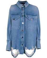 Dondup - Distressed-Finish Shirt - Lyst