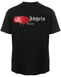 Palm Angels T-shirt Met Logo - Zwart