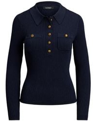 Ralph Lauren - Rib-Knit Long-Sleeve Sweater - Lyst