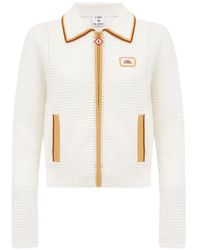 CASABLANCA - Piping-Detail Collared Jacket - Lyst