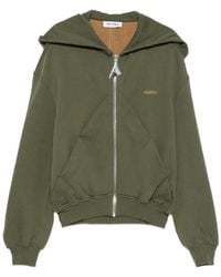 The Attico - Logo-Embroidered Zip-Up Hoodie - Lyst
