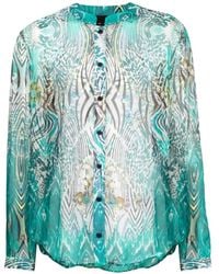 Tessitura Body Couture - Chemise En Soie À Imprimé Numérique - Lyst