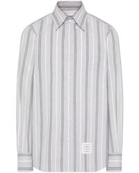 Thom Browne - Madras Cotton Repp Stripe Armband Shirt - Lyst