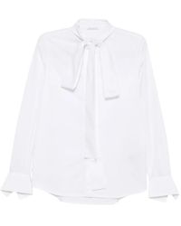 7 For All Mankind - Pussy-Bow Long-Sleeve Shirt - Lyst
