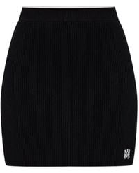 Amiri - Ribbed Mini Skirt - Lyst