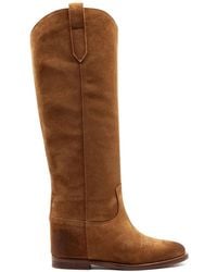Via Roma 15 - Stitching Knee-High Boots - Lyst