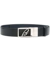 Brioni - Logo-buckle Reversible Leather Belt - Lyst
