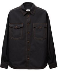 Versace - Cotton Poplin Loose Shirt - Lyst