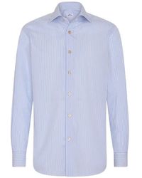 Kiton - Stripe-Pattern Cotton Shirt - Lyst