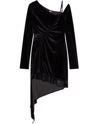 Gcds - Asymmetric Ruched Mini Dress - Lyst
