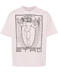 Etro - T-shirt Stampa Logo - Lyst
