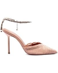 Castagna - Floral-Lace Scalloped Sandals - Lyst