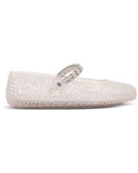 Jimmy Choo - The Jelly Crystal-Embellished Ballet Flats - Lyst