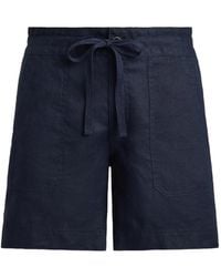 Ralph Lauren - Drawstring Linen Shorts - Lyst