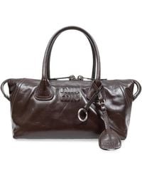 Miu Miu - Shiny Leather Handbag - Lyst