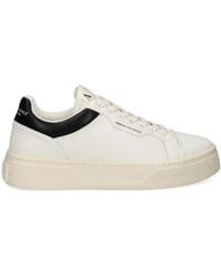ARMANI EXCHANGE - Logo-Print Leather Sneakers - Lyst