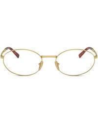 Prada - Brille Mit Metallgestell - Lyst