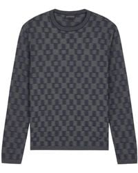 Emporio Armani - Pattern-Knit Virgin Wool Jumper Signature Capsule - Lyst
