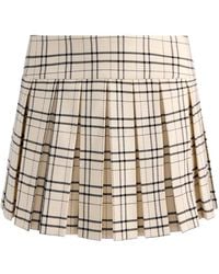 Alice + Olivia - Box-Pleat Plaid Mini Skirt - Lyst