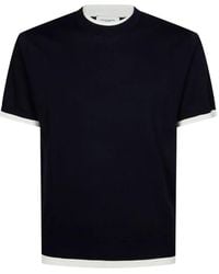 Paolo Pecora - Contrasting-Trim T-Shirt - Lyst