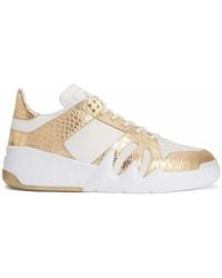 Giuseppe Zanotti - Talon Crocodile-Effect Leather Low-Top Sneakers - Lyst