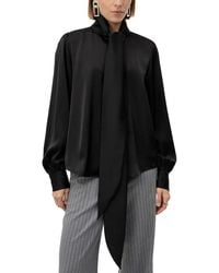 HUGO - Blouse En Satin À Imprimé Burnout Coupe Droite - Lyst