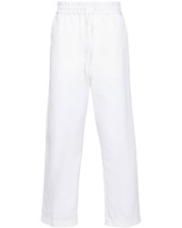Lardini - Mid-rise Tapered Cotton Trousers - Lyst