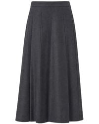 Slowear - Pleated Wool Midi A-Line Skirt - Lyst