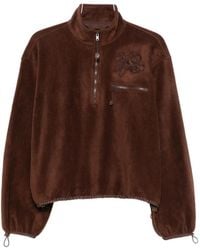 Cecilie Bahnsen - Bow-Embroidered Quarter-Zip Sweater - Lyst