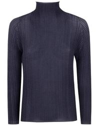 Issey Miyake - Pleated High-Neck Sweater - Lyst