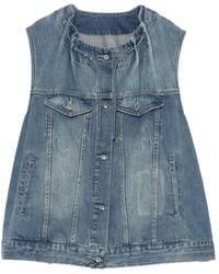 JNBY - Cotton Denim Vest - Lyst