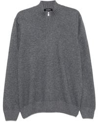 Gran Sasso - Half-Zip Knitted Sweater - Lyst